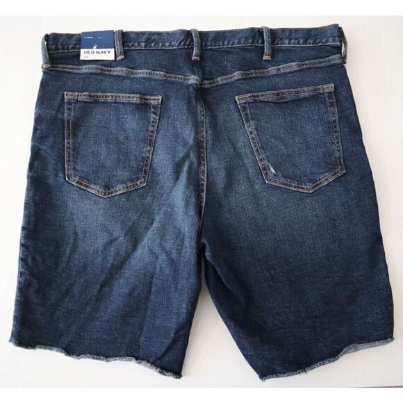Old Navy Women's Sz 40 Blue Distressed Slim Built-In Flex Denim Shorts - Picture 2 of 8